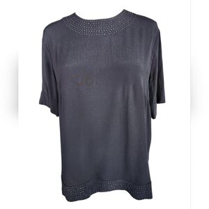 NWOT H&M Black top with Rhinestone detail